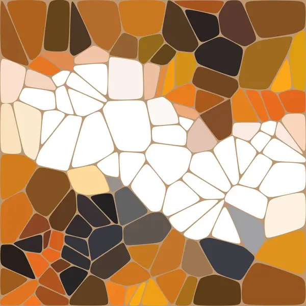 Çokgen Biçiminde Turuncu Arkaplan Mozaik Çakıl Taşı Vektör Arkaplanı — Stok Vektör