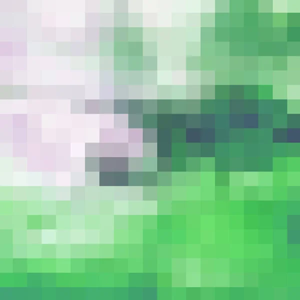 Zelená Šedá Abstraktní Čtvercový Pixel Mozaika Pozadí — Stockový vektor