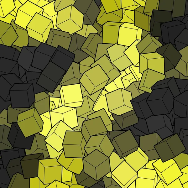Geometrischer Hintergrund Präsentationsvorlage Vektorhintergrund Polygonaler Stil Mosaik Würfel Gelb Und — Stockvektor
