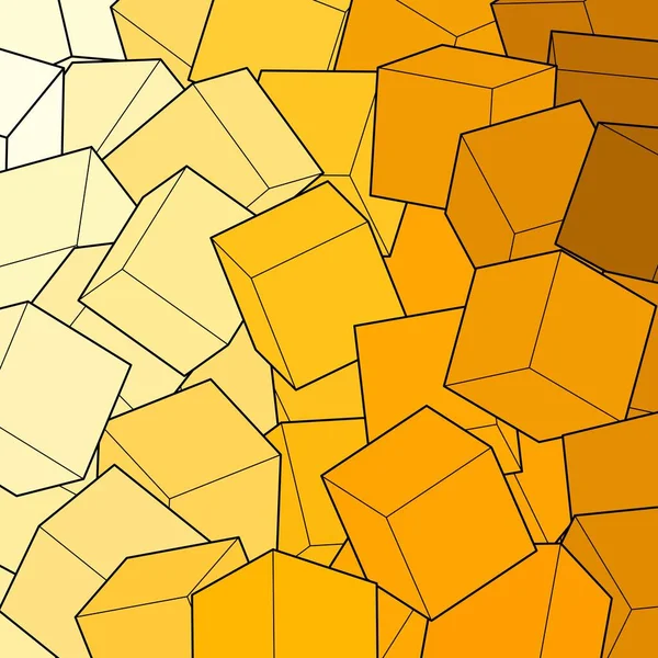 Оранжевый Фон Кубов Элемент Дизайна Векторный Шаблон — стоковый вектор