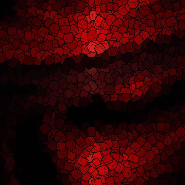 Plantilla Presentación Rojo Oscuro Elemento Diseño Cubos — Archivo Imágenes Vectoriales