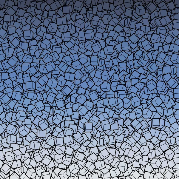 Abstrakte Blaue Würfel Element Hintergrund Überlappendes Geometriedesign Modernes Einfaches Sechseckiges — Stockvektor