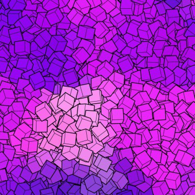 Soyut vektör arkaplanı. Örnek Mor Küpler