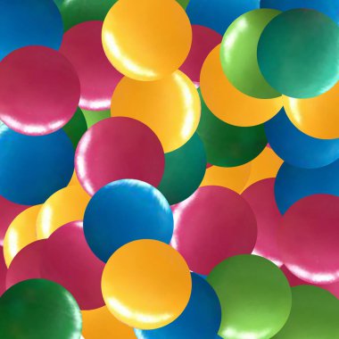 Çocuk parkında bir sürü renkli plastik top