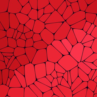 Soyut tasarım öğesi. Modern basit geometrik grafik konsept. Kırmızı çakıl taşları. çokgen biçimi.