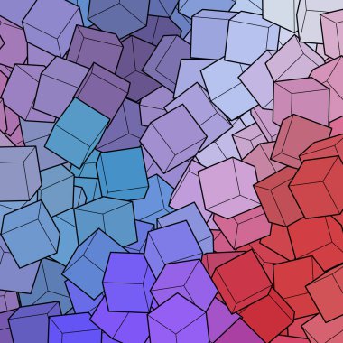 Küplerin renkli arka planı. Tasarım elemanı. Vektör şablonu.