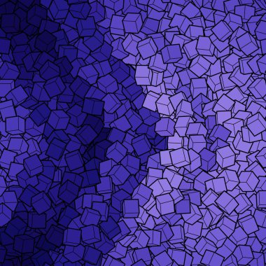 Geometrik arkaplan. Sunum şablonu. Vektör arkaplanı. Çokgen stili. Mozaik Mavi Küpler