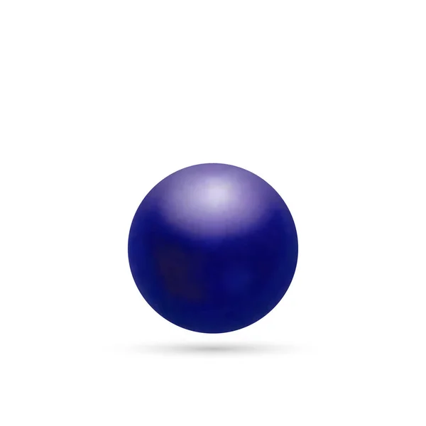 Elemento Diseño Vectorial Abstracto Perla Azul Con Sombra — Archivo Imágenes Vectoriales