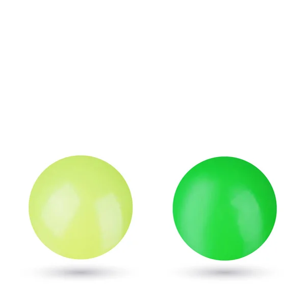 Realistische Perle Auf Weißem Hintergrund Illustration Naturjuwelen Grüne Perle — Stockvektor