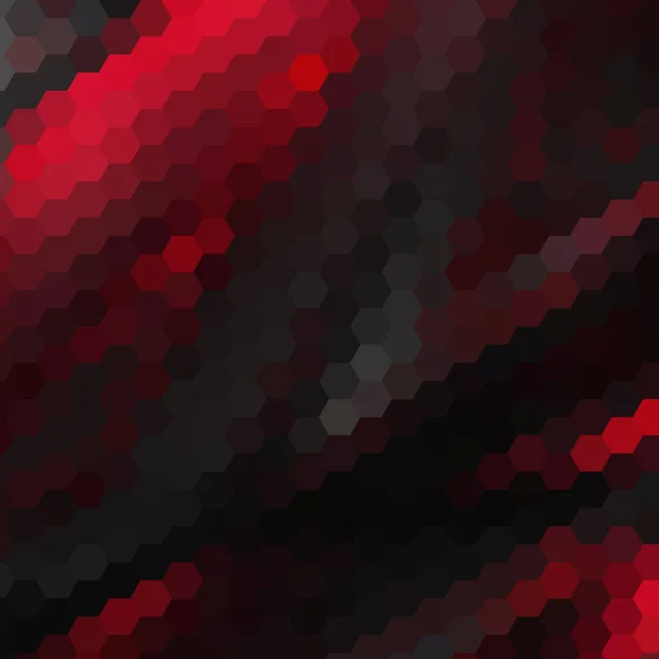 Fondo Abstracto Vectorial Plantilla Geométrica Para Premiación Hexagones Rojos Negros — Archivo Imágenes Vectoriales