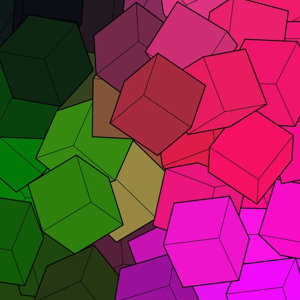 Fond Rouge Cubes Illustration Vectorielle Pour Votre Graphisme Illustration Vectorielle — Image vectorielle