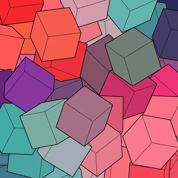 Fond Coloré Partir Cubes Modèle Contexte — Image vectorielle