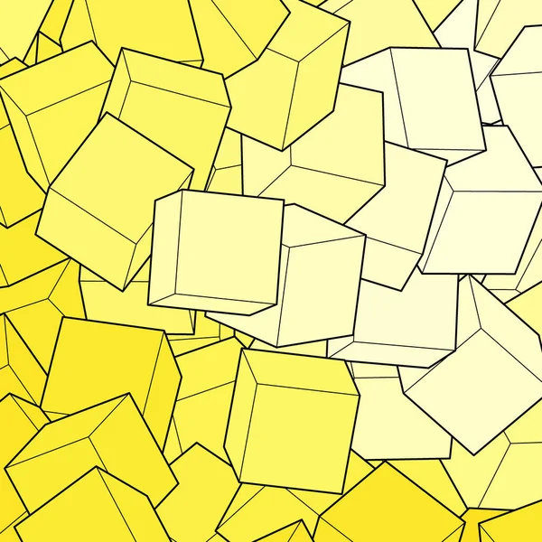 Желтый Фон Кубов Элемент Дизайна Векторный Шаблон — стоковый вектор