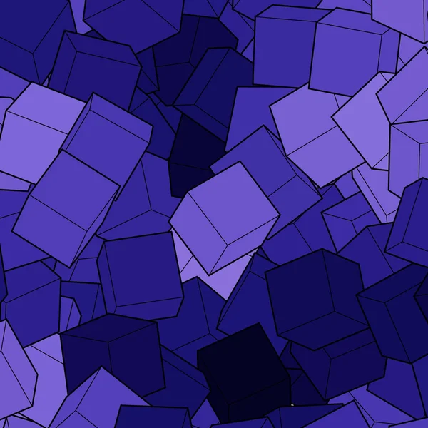 Fond Vectoriel Abstrait Échantillon Cubes Bleus — Image vectorielle