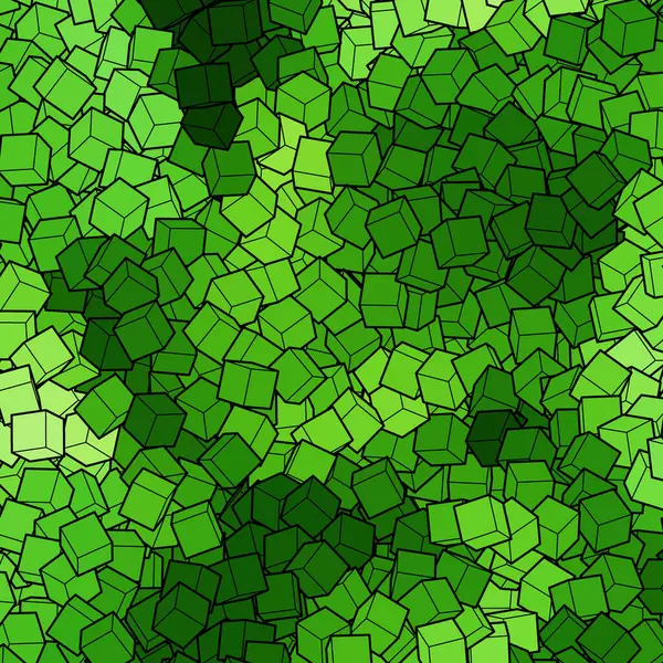 Abstrakter Vektorhintergrund Mustergrüne Würfel — Stockvektor