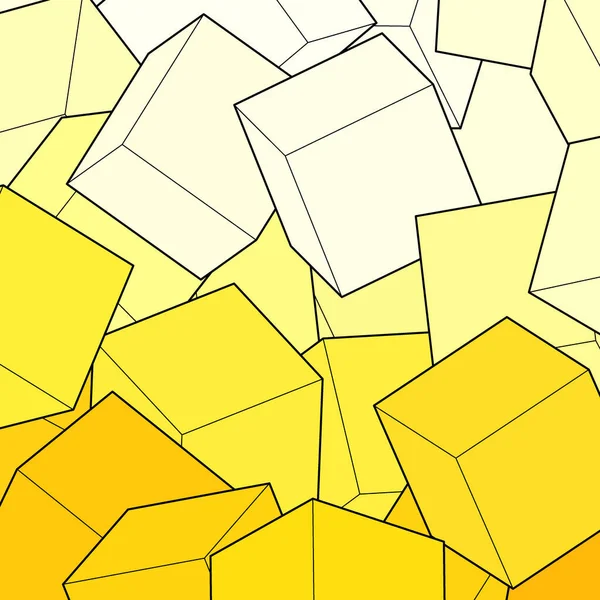 Modello Presentazione Elemento Design Cubi Gialli — Vettoriale Stock