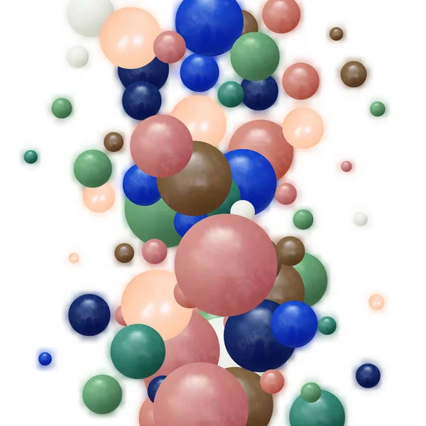 Des Boules Colorées Disposées Hasard Ballons Festifs — Image vectorielle