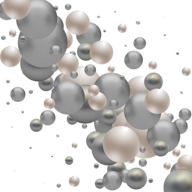 Soyut renk topları geometrik eğimli arkaplan. Grafik tasarımı için. 3d resimleme.