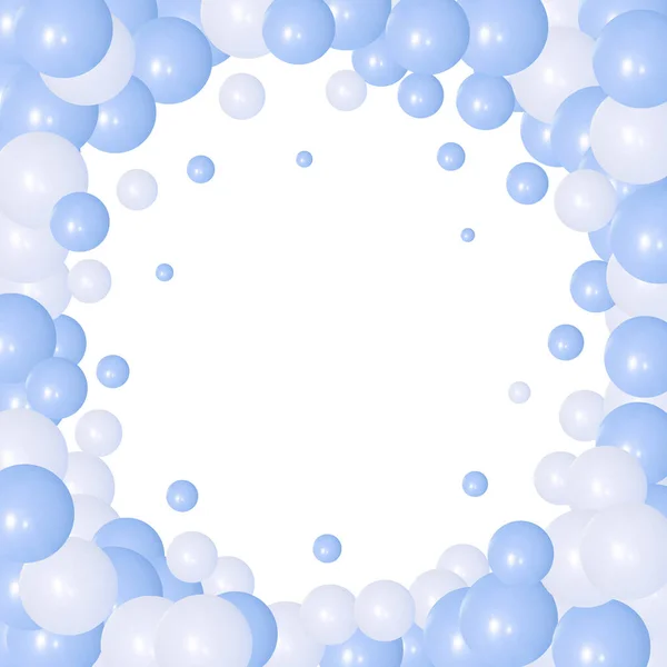 Color Glossy Bubbles Background Realistic Balls Abstract Minimal Design Vector — Stock Vector