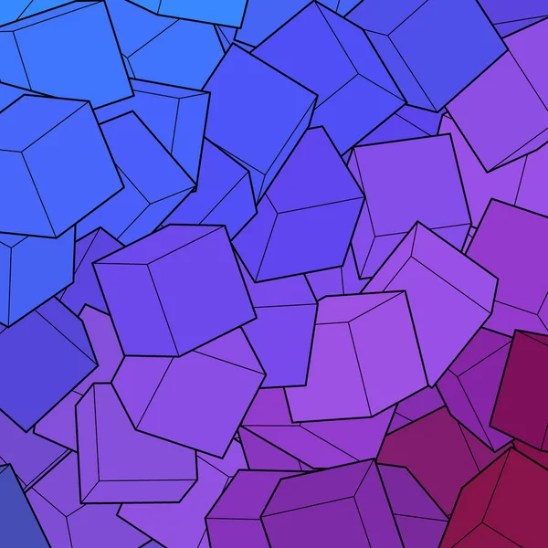 Fond Coloré Partir Cubes Élément Design Modèle Vectoriel — Image vectorielle