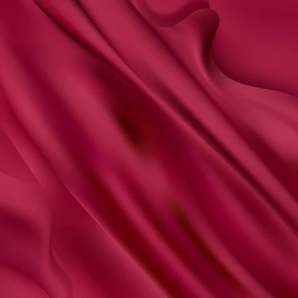 Kleur Verfrommelde Stof Textuur Abstracte Achtergrond Rode Kleur — Stockvector