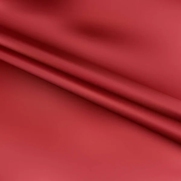 Vivid Red Crumpled Elastic Fabric Background — Stockvector