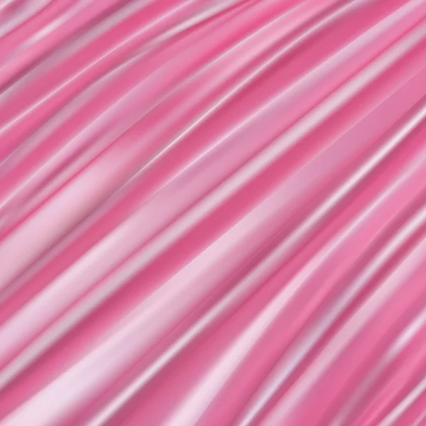 美しいピンクのしわの生地のテクスチャの背景 — ストックベクタ
