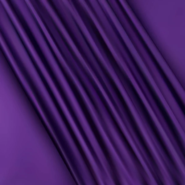 背景やデザインアート作品のための紫色の布のテクスチャ シルクやリネンの美しいしわのパターン — ストックベクタ