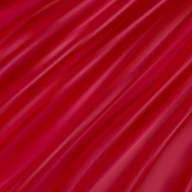 Buruşuk kumaşın arkaplan resmi. Kırmızı bez.