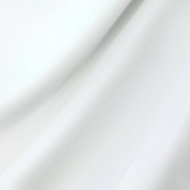 Beyaz buruşuk kumaş, üst görünüm, üç boyutlu görüntüleme. Boş yumuşaklık ipeği ya da kat maketli tuval örtüsü. Soyut sayfa veya doku örtüsü dalga şablonunu temizle.