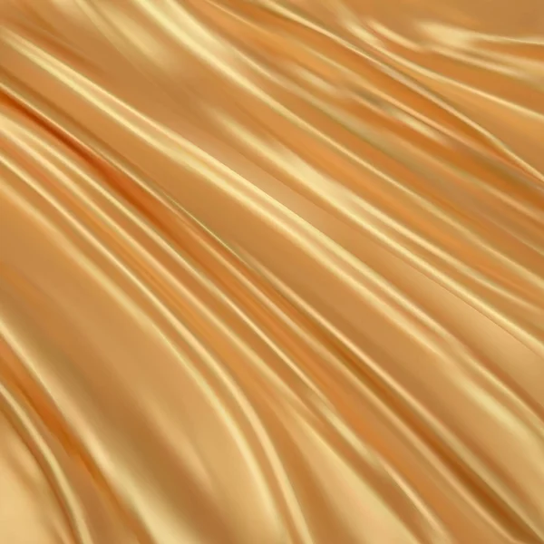 Glanzend Goud Verkreukelde Stof Elegante Doek Textuur Achtergrond — Stockvector