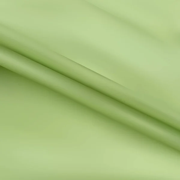 Grün Olivfarbener Seidenstoff Vektorillustration Mit Grün Olivfarbenem Satin Oder Seidenstoff — Stockvektor