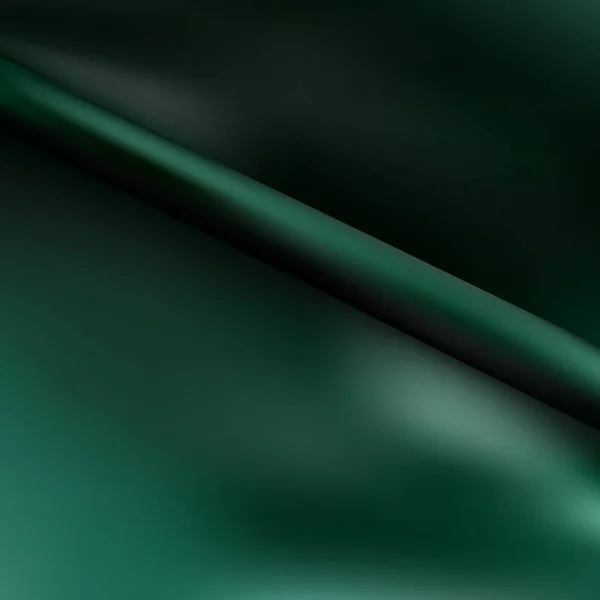 Смятая Темно Зеленая Шелковая Ткань Качестве Фона Вид Сверху — стоковый вектор
