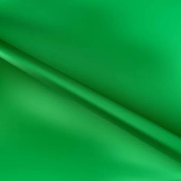 Green Wrinkled Fabric Silk Satin Other Types Fabric — стоковый вектор