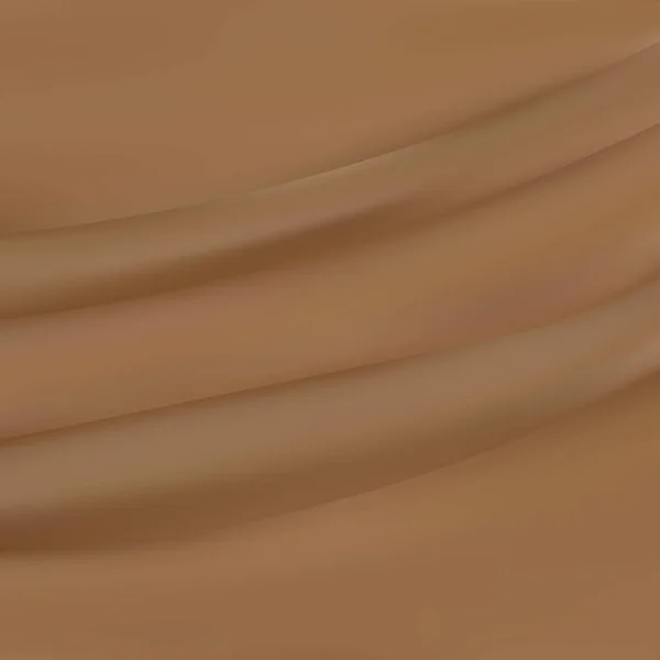 Роскошный Светло Коричневый Бежевый Цвет Складки Гладкой Атласной Шелковой Ткани — стоковый вектор