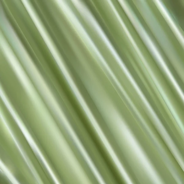 绿色起皱的丝绸 用作背景的织物质感 — 图库矢量图片