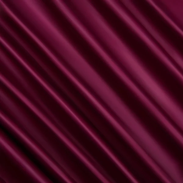 ブルゴーニュ パープル レッドの滑らかで豪華なエレガントな生地のテクスチャ 折り目と波のある紫色のサテンまたはシルク生地 — ストックベクタ