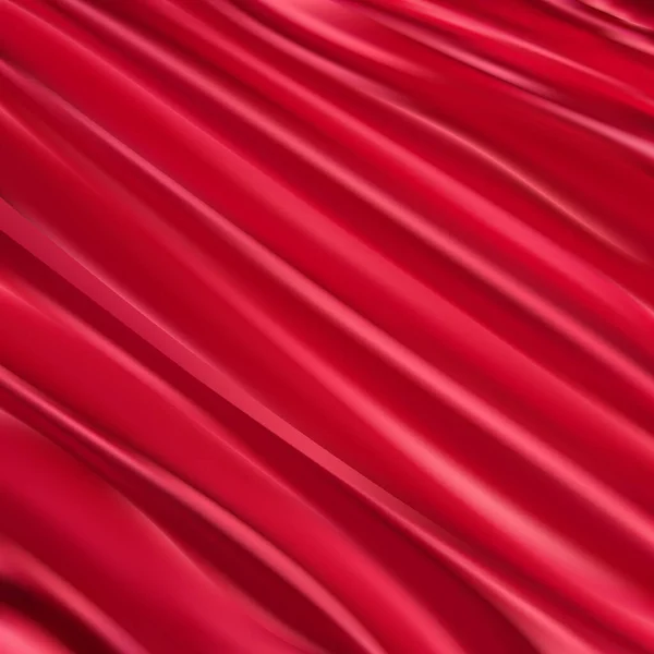 Vermelho Crumpled Tecido Textura Fundo — Vetor de Stock