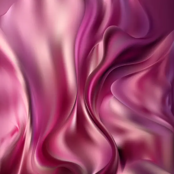 Мягкая Текстура Шелка Нежно Розовая Фон Розовой Ткани Смятый Мягкий — стоковый вектор