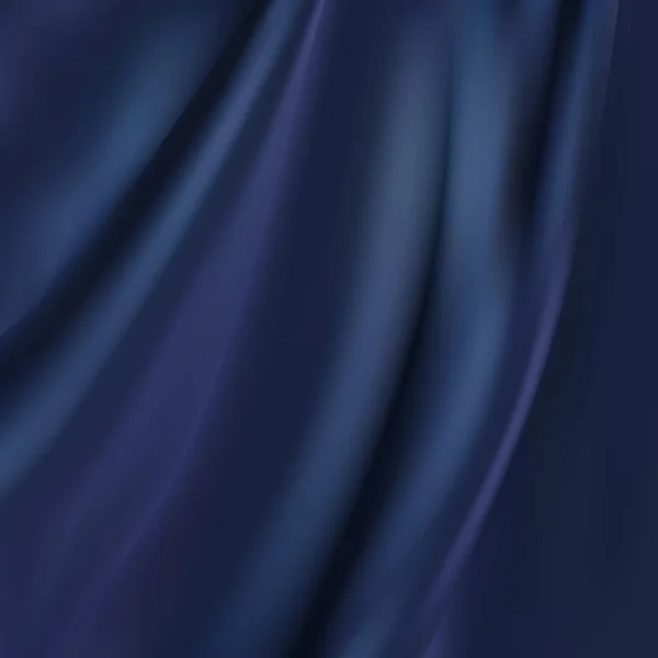 蓝床亚麻渐变质感模糊了抽象奢侈面料的曲线风格 水渍床亚麻和深灰色阴影 — 图库矢量图片
