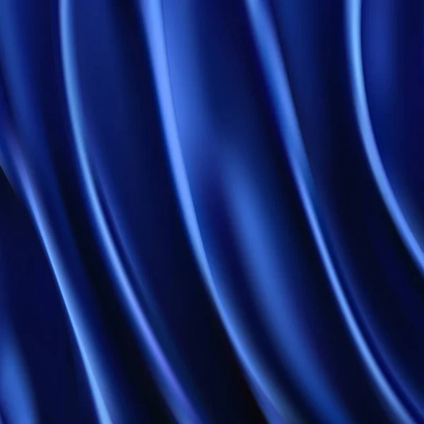 Luxusní Modré Šedé Vlnité Tkaniny Pozadí Elegantní Hedvábný Materiál Vybledlá — Stockový vektor