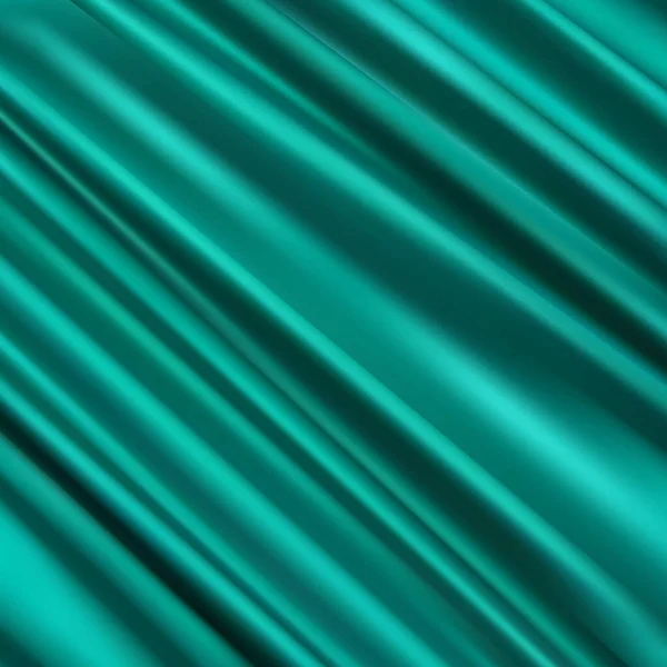 Green Wrinkled Fabric Silk Satin Other Types Fabric — стоковый вектор