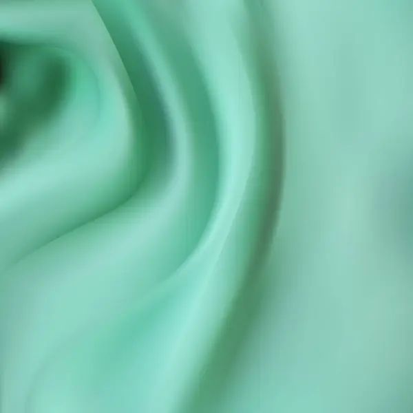 Grüner Satin Seidenstoff Textiltuch Mit Welligem Faltenhintergrund Mit Sanften Wellen — Stockvektor