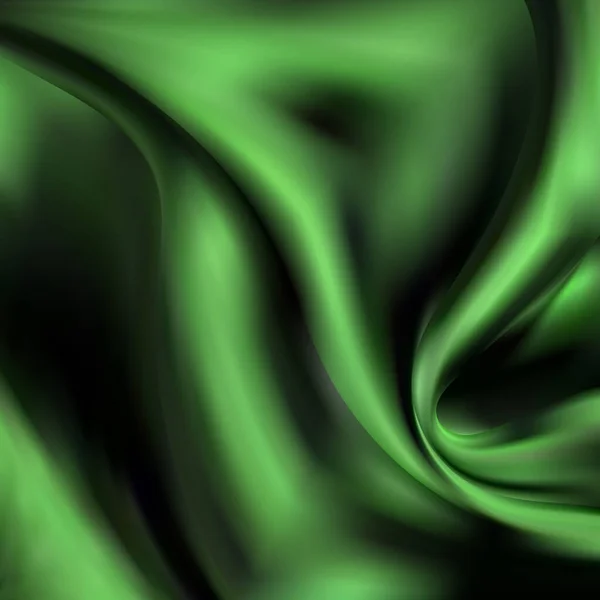 Grüner Hintergrund Weich Runzeligen Stoff Patrem Und Oberfläche Nahaufnahme Von — Stockvektor