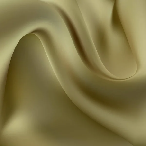 Fond Tissu Doré Tissu Doux Ridé Patrem Surface — Image vectorielle