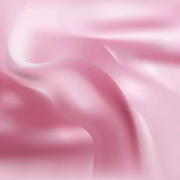 背景として粉砕されたピンクの絹の生地 上の眺め — ストックベクタ
