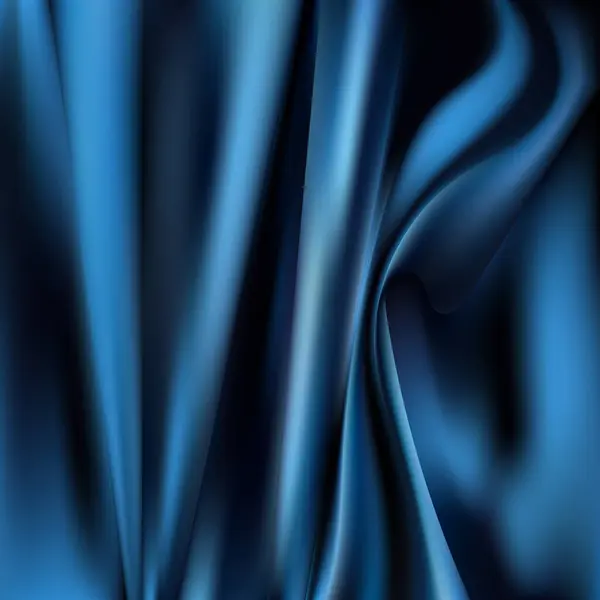 抽象的Shavi Lukhuri深蓝色 皱皱的面料背景 矢量说明 — 图库矢量图片