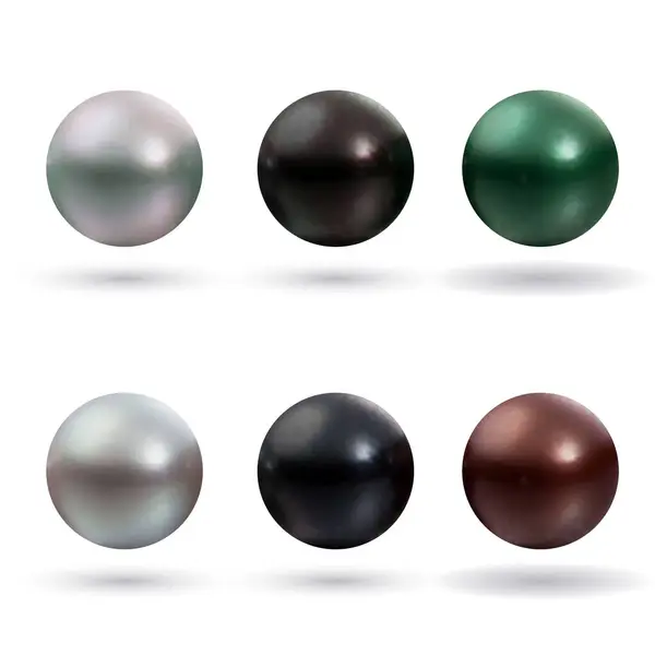 Ein Satz Perlen Gestaltungselement Dekorationselement — Stockvektor