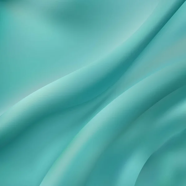 Silkesväv Textur Blått Rynkigt Tyg Blå Rynkig Vågig Ytstruktur Närbild — Stock vektor