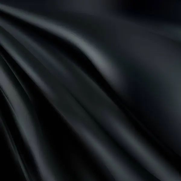 Чорна Зморщена Тканина Векторні Ілюстрації Елемент Дизайну — стоковий вектор